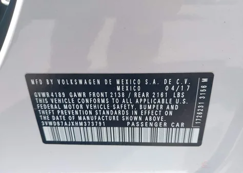 3VWDB7AJXHM373791